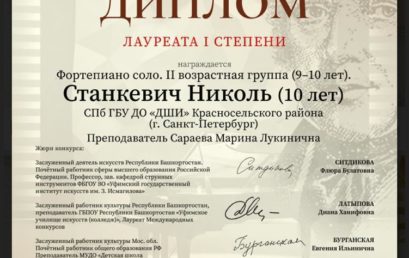 III Открытый Всероссийский конкурс этюдов «Ступеньки мастерства»